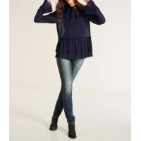 Chiffonbluse, marine