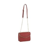 Tasche m. Perlen, rot