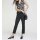 Druckbluse m. Volants, schwarz-offwhite