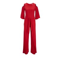 Jumpsuit with cut-outs, red