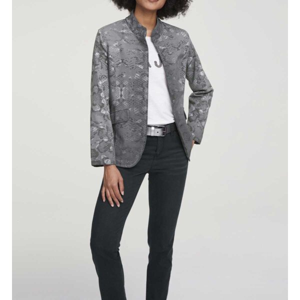 Print blazer, grey