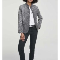 Jersey-Druckblazer, grau