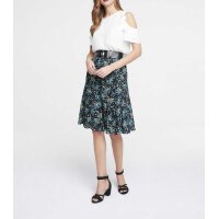 Georgette-Bluse m. Volants, offwhite