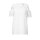 Georgette-Bluse m. Volants, offwhite