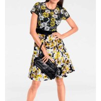 Designer-Prinzesskleid, schwarz-gelb