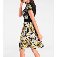 Designer-Prinzesskleid, schwarz-gelb
