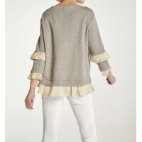 Bluza z falbanami, beżowo-złota