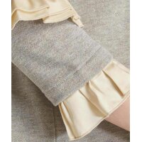 Bluza z falbanami, beżowo-złota
