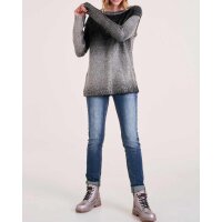 Rough knit sweater, grey silver coloured