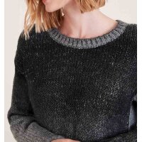 Rough knit sweater, grey silver coloured