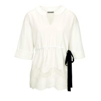 Tunic shirt with embroidery, offwhite