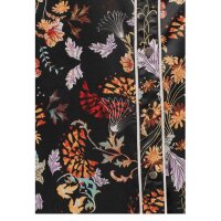 Satinbluse, schwarz-bunt