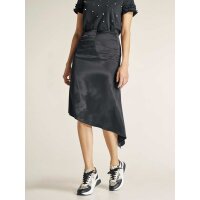 Satin skirt, black