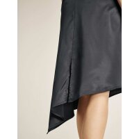 Satin skirt, black