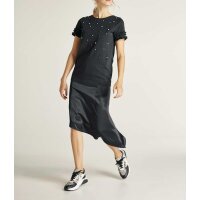 Satin skirt, black