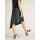 Satin skirt, black