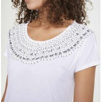 Jerseyshirt m. Stickerei, weiß