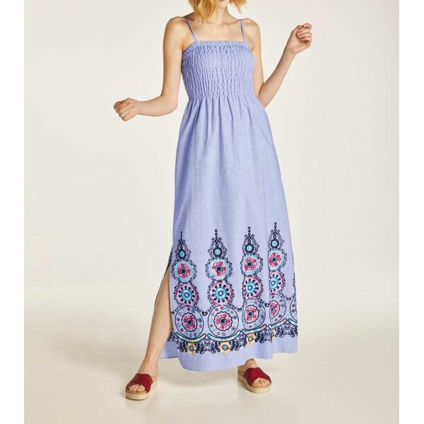 Maxi dress with embroidery, multicolour