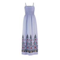 Maxi dress with embroidery, multicolour