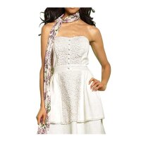 Bustier dress with lace, cream