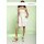 Bustier dress with lace, cream