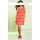 Chiffon-flounce dress, lobster