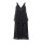 Chiffon-Plisseekleid m. Perlen, schwarz