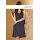 Chiffon-Plisseekleid m. Perlen, schwarz