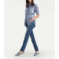 Longbluse, blau