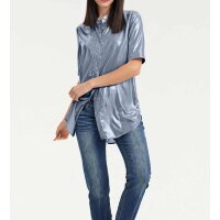 Longbluse, blau