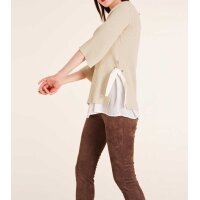 Sweter dwa w jednym, beżowo-ecru