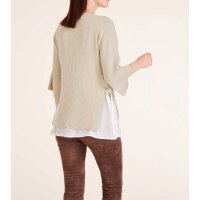 Sweter dwa w jednym, beżowo-ecru