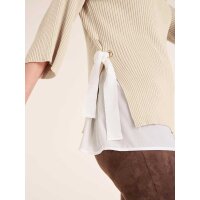 Sweter dwa w jednym, beżowo-ecru