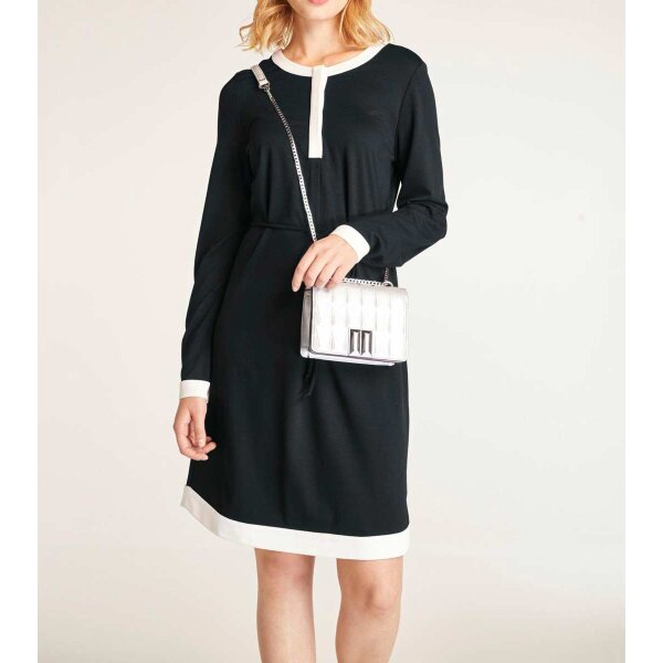 Jersey dress, black-white