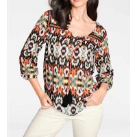 Designer-Druckbluse, bunt