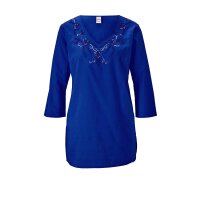 Tunika m. Perlen, royalblau