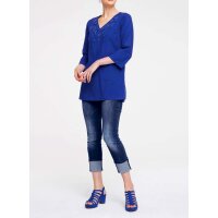 Tunika m. Perlen, royalblau
