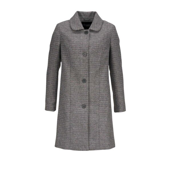 Tweedmantel, grau-melange