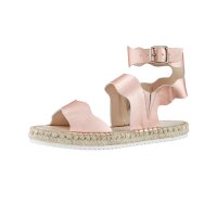 Leather espadrille, rose gold