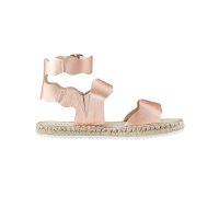 Leder-Espadrilles, roségoldfarben