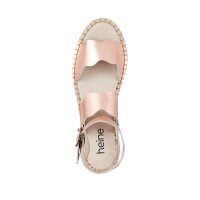 Leder-Espadrilles, roségoldfarben