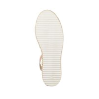 Leder-Espadrilles, roségoldfarben