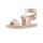 Leder-Espadrilles, roségoldfarben