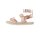 Leder-Espadrilles, roségoldfarben
