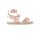 Leder-Espadrilles, roségoldfarben