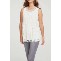 Designer-Chiffon-Blusentop, offwhite