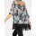 Kimono blouse, black-multicolour