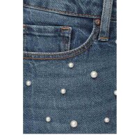 Jeans shorts with beads, blue