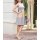 Princess dress, white-grey-beige