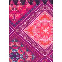 Bandeau bikini, bordeaux-multicolour, D-cup